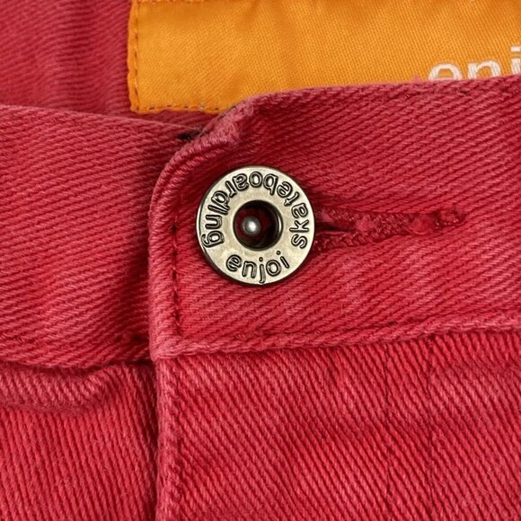 Enjoi Skateboading Sundays Slim Fit Pants Women’s 30 Cotton Stretch Red Denim - Picture 10 of 13